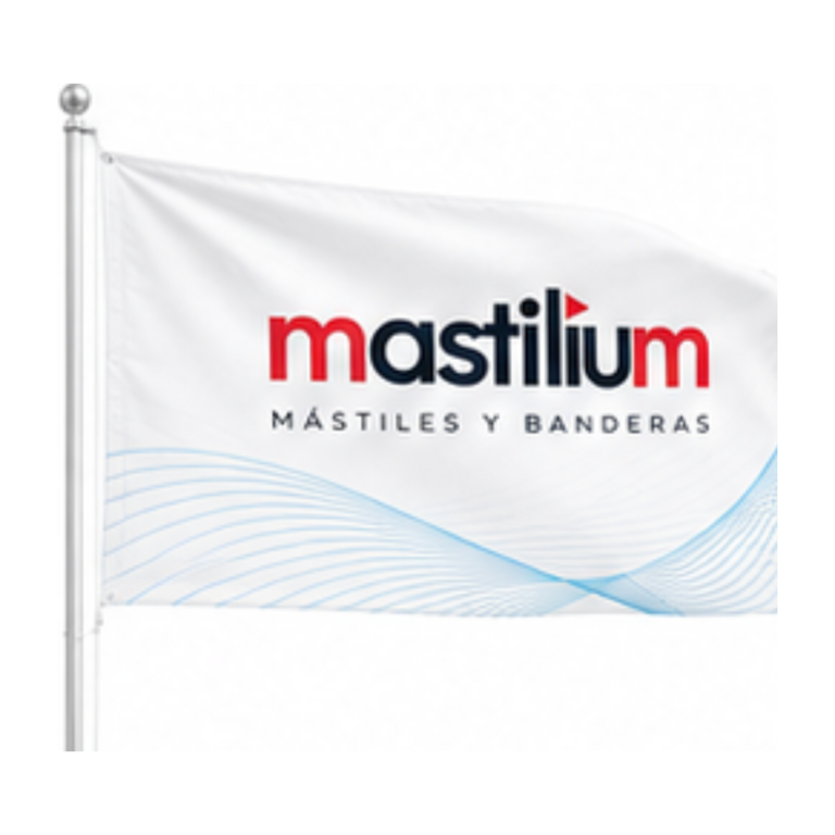 Bandera institucional personalizado con el logotipo de Mastilium