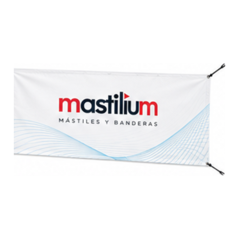Bandera publicitaria horizontal personalizado con el logotipo de Mastilium