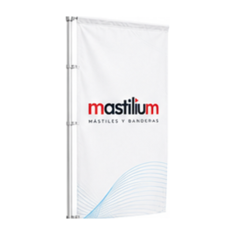 Bandera publicitaria vertical personalizado con el logotipo de Mastilium