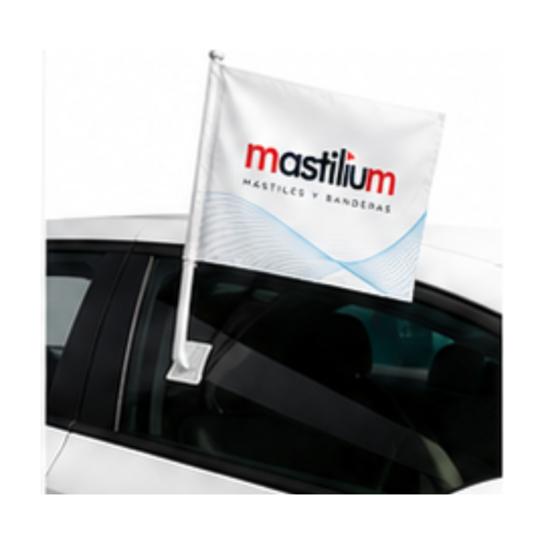 Bandera para ventanilla de coche personalizado con el logotipo de Mastilium