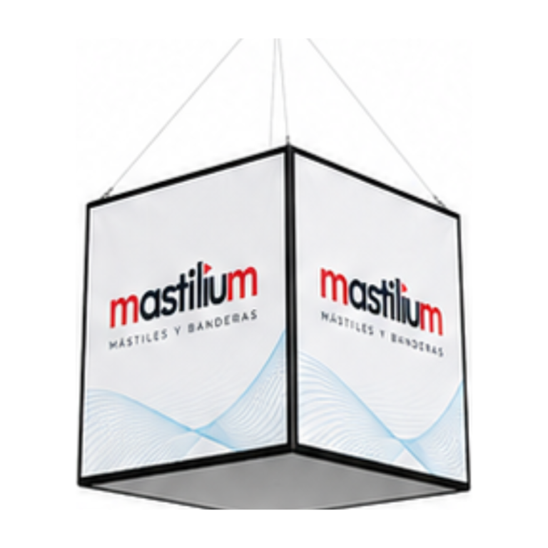 Cubo publicitario personalizado con el logotipo de Mastilium