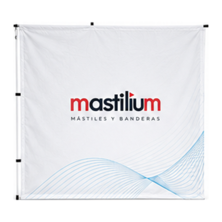 Pared para carpa personalizado con el logotipo de Mastilium