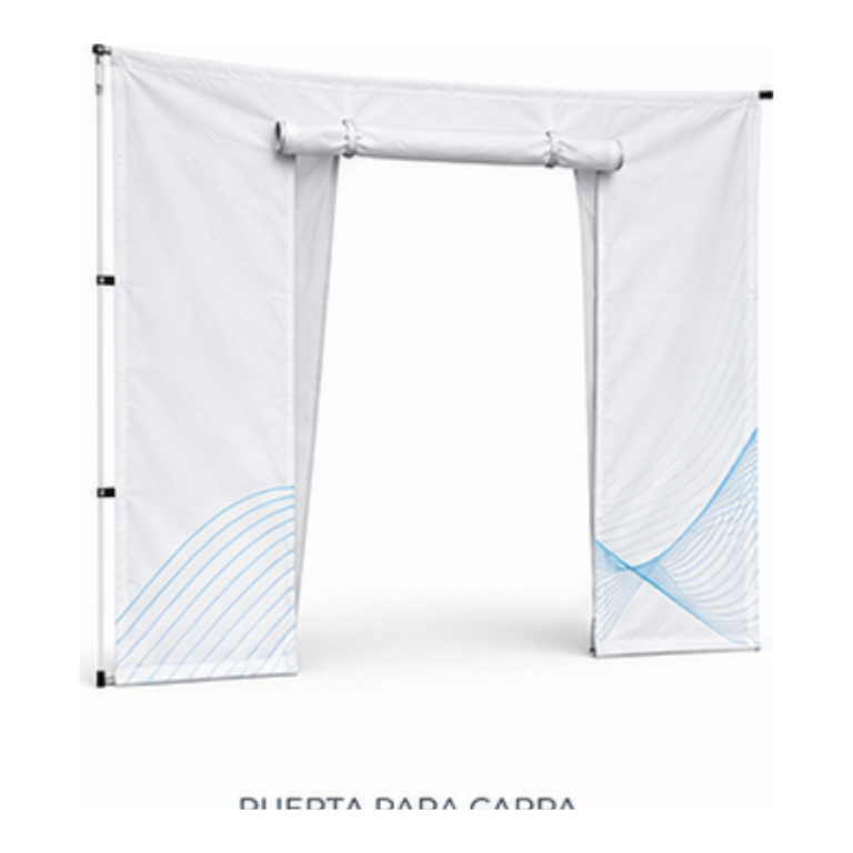 Puerta para carpa personalizado con el logotipo de Mastilium