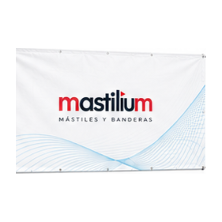 Wall banner personalizado con el logotipo de Mastilium