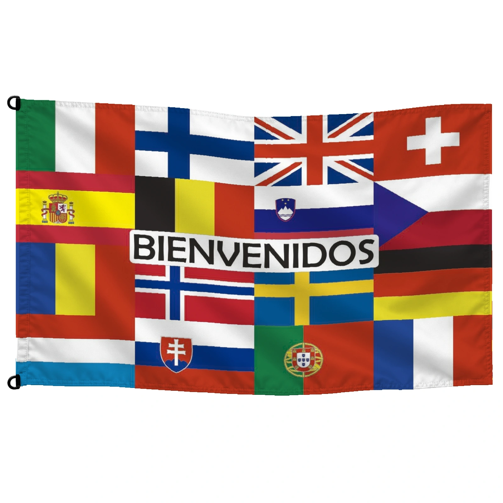 Bandera de mesa de 16 países bienvenidos Europa | Mastilium