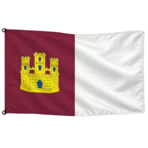 Bandera de Castilla-La Mancha de despacho — con escudo | Mastilium
