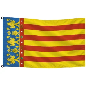 Bandera de Comunitat Valenciana de despacho — con escudo | Mastilium