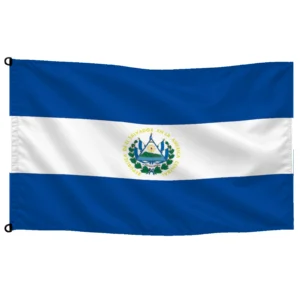 Bandera de El Salvador de despacho — con escudo | Mastilium