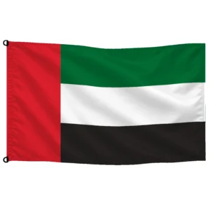 Bandera de Emiratos Árabes Unidos de despacho — con escudo | Mastilium
