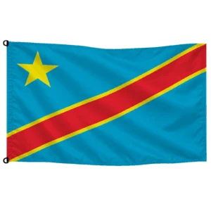 Bandera de República Democrática del Congo de despacho — con escudo | Mastilium